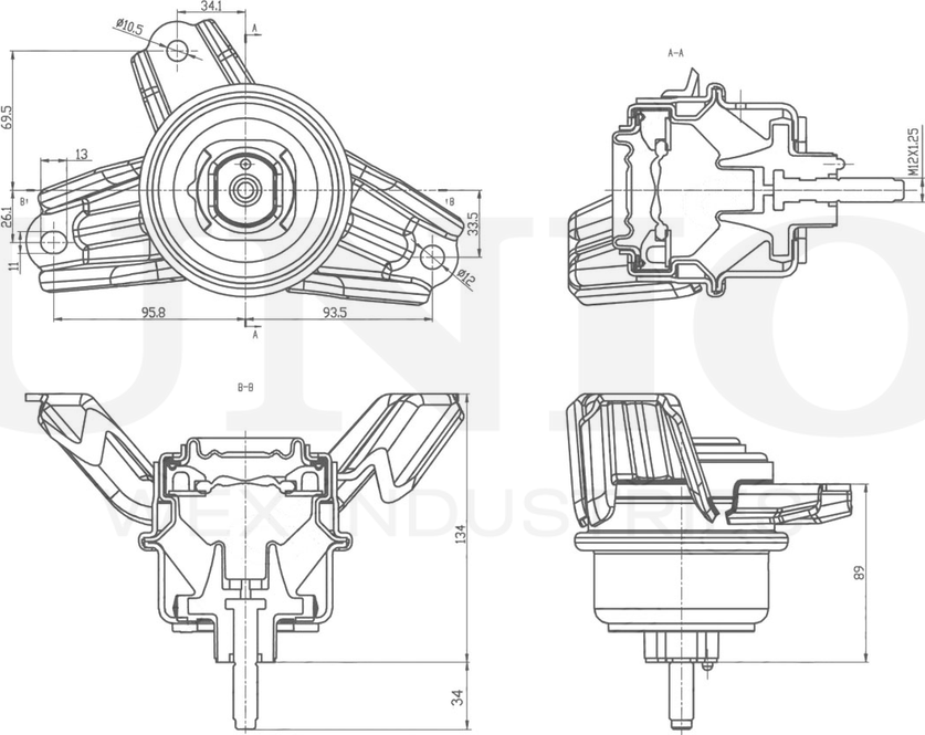 Опора двигателя (Unio). Артикул RMP-15019