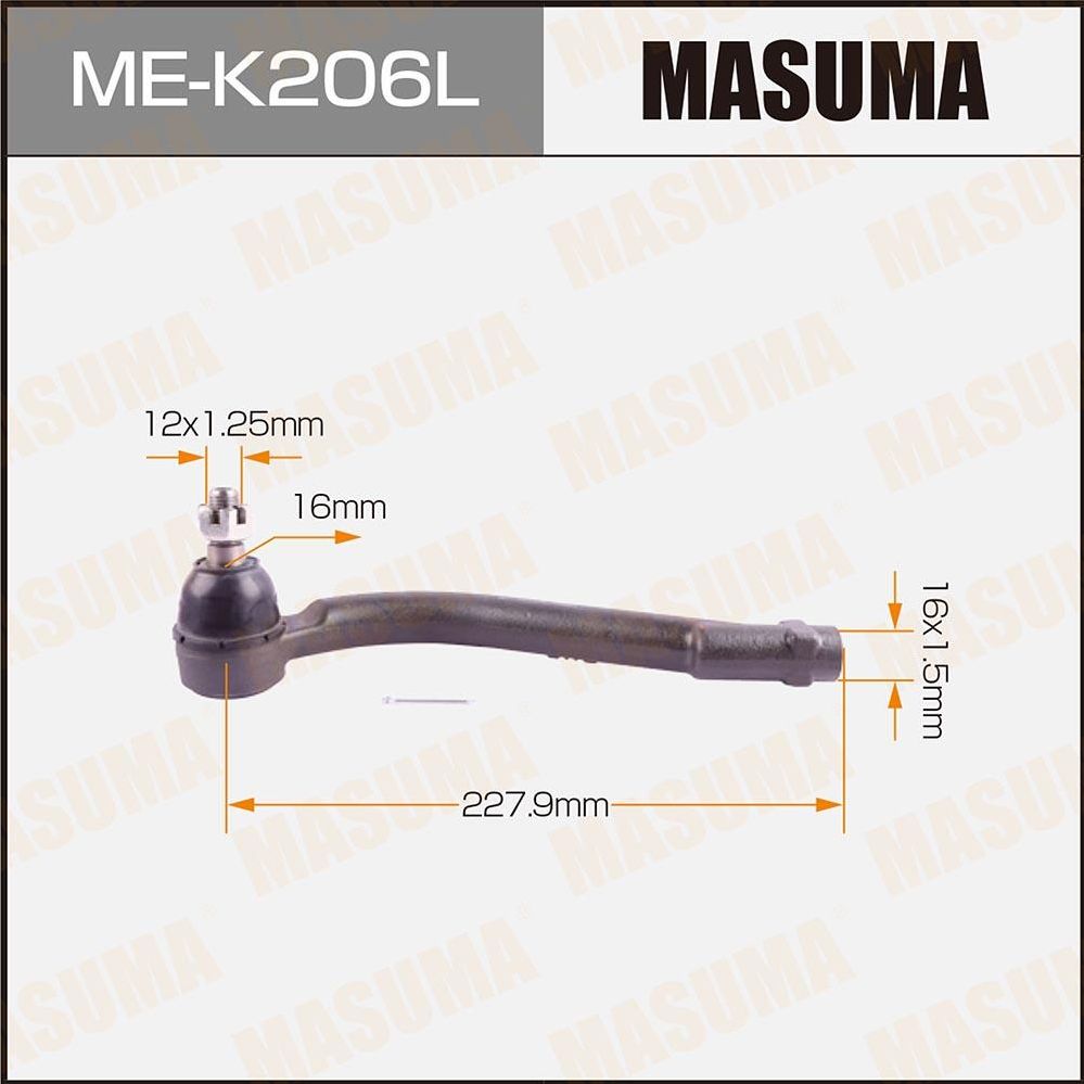 Наконечник рулевой тяги Masuma. Артикул ME-K206L