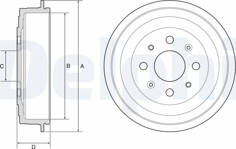 Тормозной барабан Delphi. Артикул BF619