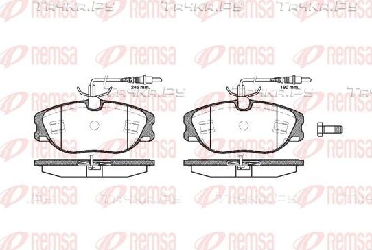 Тормозные колодки Remsa передние для Fiat Scudo I 1996-2006. Артикул 0305.44