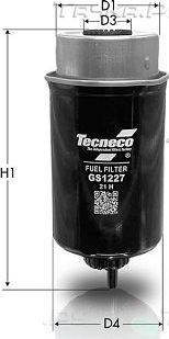 Топливный фильтр Tecneco Filters. Артикул GS1227
