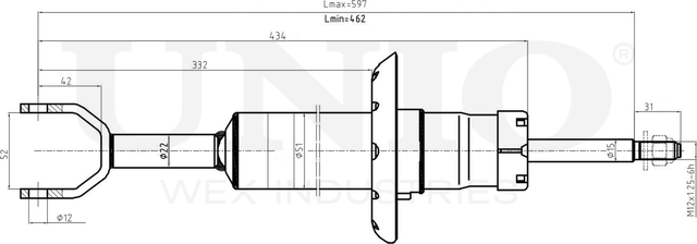 Амортизатор подвески (Unio). Артикул SAB-10465