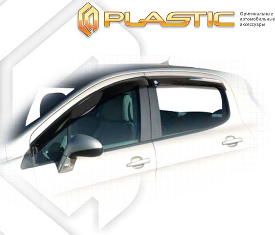 Дефлекторы СА Пластик для окон (Classic полупрозрачный) Peugeot 308 хетчбек 2009-2011. Артикул 2010030303789