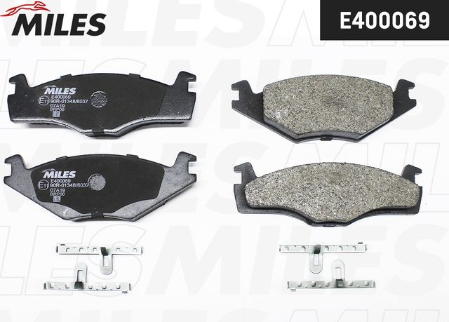 Тормозные колодки Miles (Low-Metallic). Артикул E400069