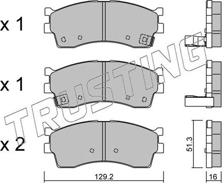 Тормозные колодки Trusting. Артикул 528.0