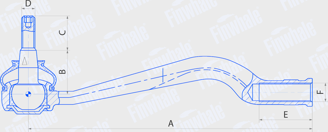 Наконечник рулевой тяги Finwhale левый для Renault Logan II 2007-2026. Артикул TRE702