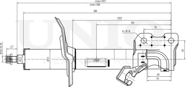Амортизатор подвески (Unio). Артикул SAB-10196