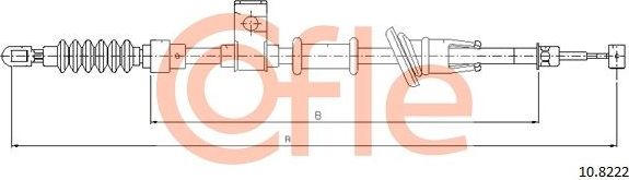 Трос ручника (тросик ручного тормоза) Cofle. Артикул 92.10.8222