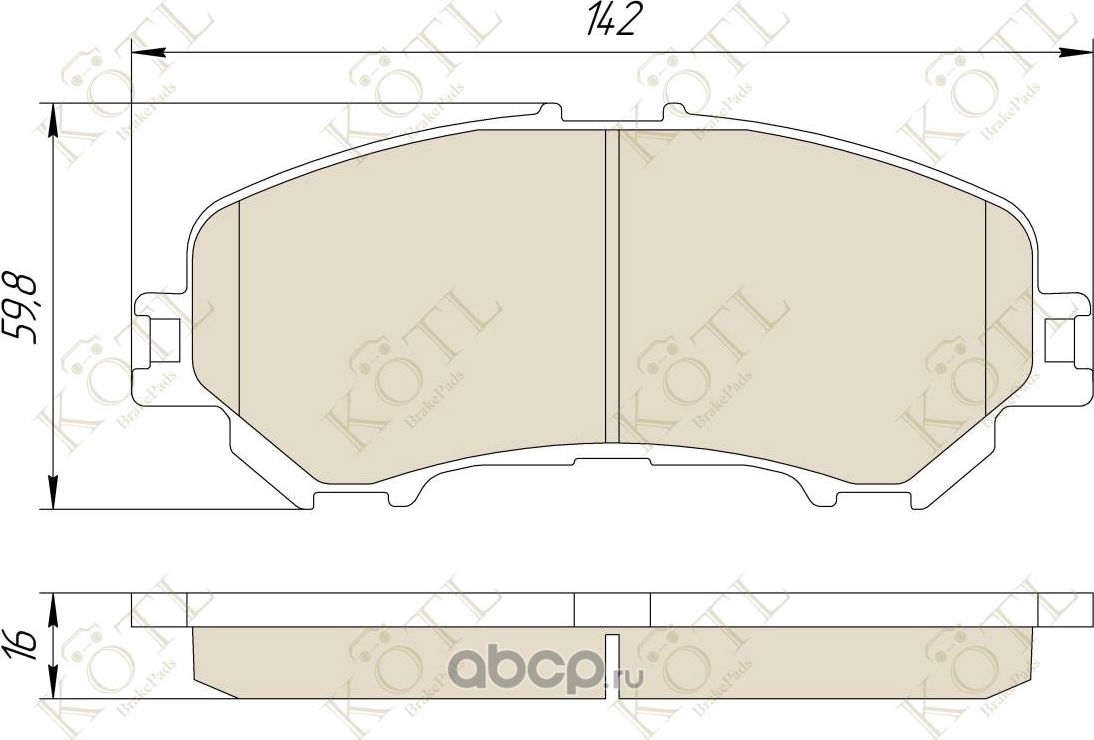 Колодки тормозные дисковые передние к-т NISSAN QASHQAI (Kotl). Артикул 3622kt
