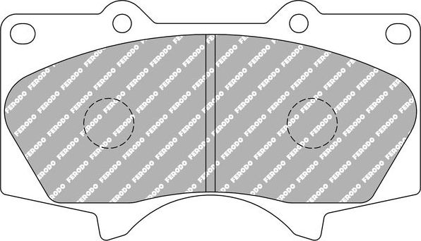Тормозные колодки FERODO RACING DS2500 для Lexus LX 570 2007-2021. Артикул FCP1698H