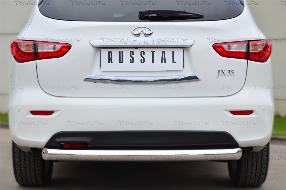 Защита RusStal заднего бампера d76 (дуга) для Infiniti JX 35 2013-2026. Артикул JXZ-001465