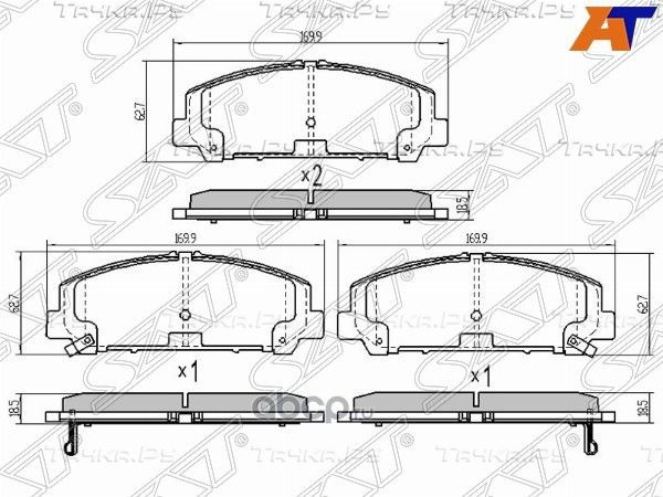 Колодки тормозные FR INFINITI QX56 Z62 (SAT). Артикул STD10601LA1A