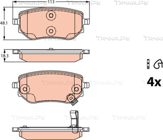 Тормозные колодки TRW. Артикул GDB2270