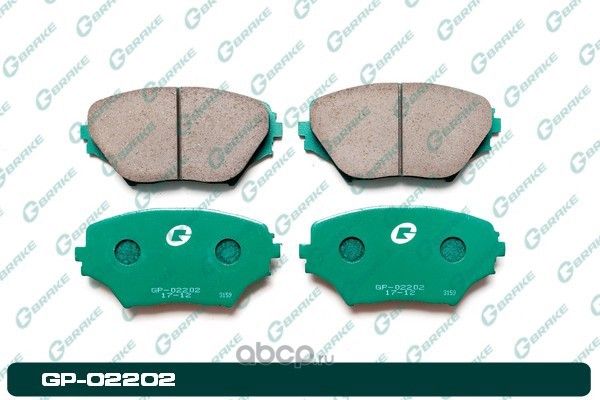 Колодки тормозные дисковые (G-Brake). Артикул GP02202