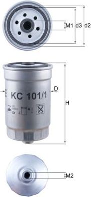 Топливный фильтр Mahle. Артикул KC 101/1
