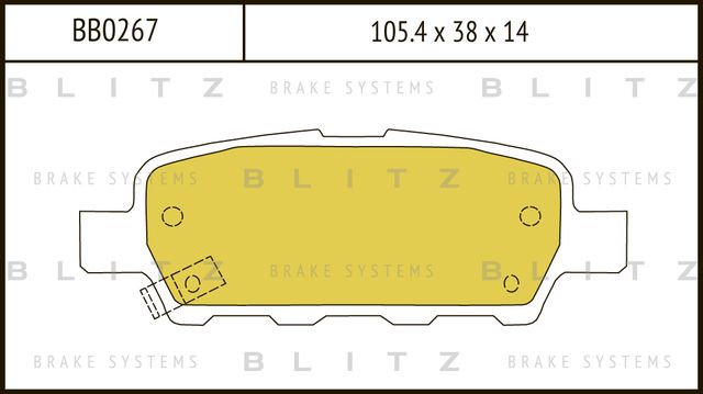 Колодки тормозные дисковые | зад | (Blitz) Blitz. Артикул BB0267