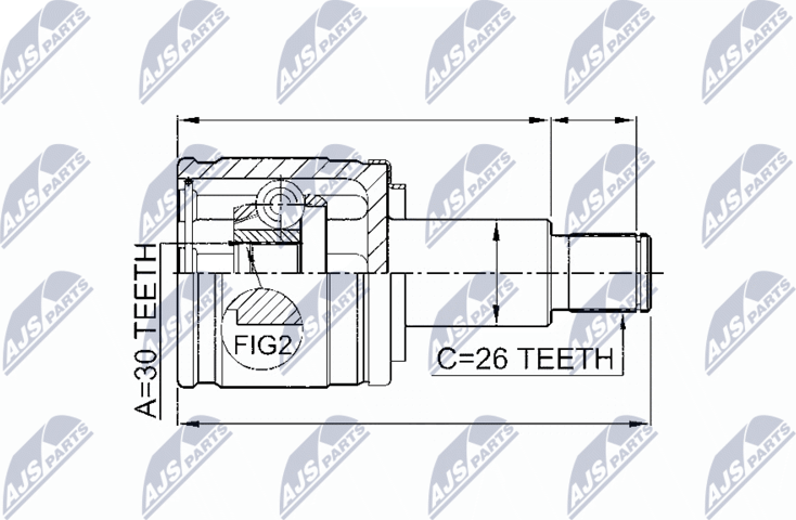 Шрус внутренний (граната) NTY. Артикул NPW-SU-009