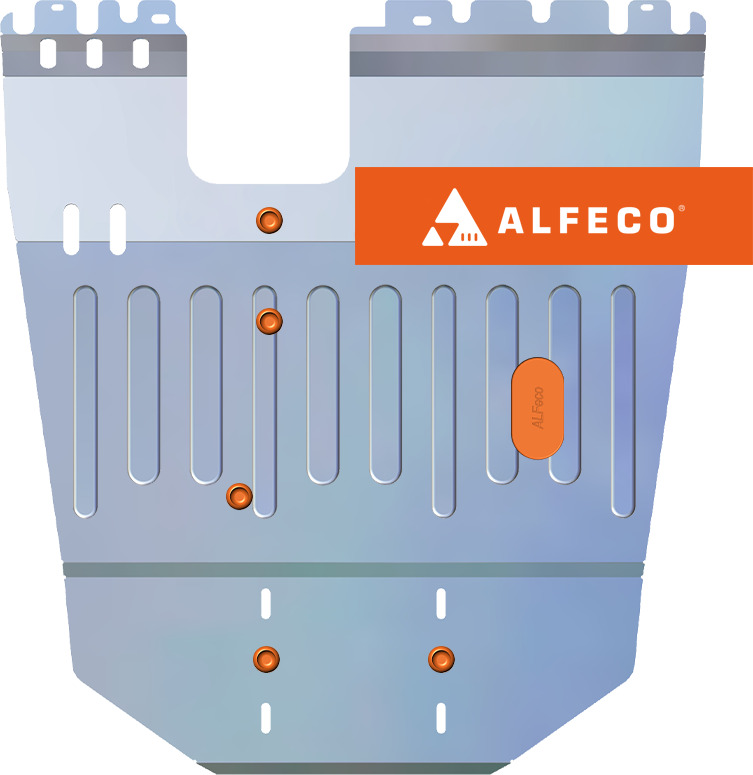 Защита алюминиевая Alfeco для картера и КПП Haima 7 2013-2016. Артикул ALF.45.02 AL4