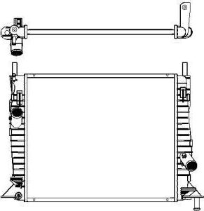 Радиатор охлаждения двигателя Sakura для Ford Focus II 2004-2012. Артикул 3161-1010