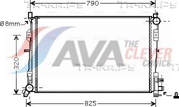 Радиатор охлаждения двигателя AVA ** CLEVER FIT **. Артикул CR2092