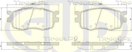 Тормозные колодки G.U.D.. Артикул GBP120802