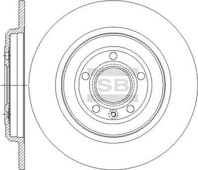 Тормозной диск Sangsin Hi-Q задний для Ford Explorer V 2010-2019. Артикул SD5319