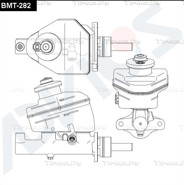 Тормозной цилиндр главный Advics (алюминий). Артикул BMT-282