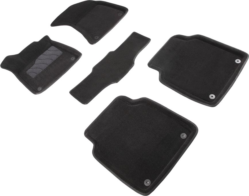 Коврики Seintex 3D ворсовые для салона Audi A8 III (D4) 2010-2017 ЧЕРНЫЕ. Артикул 86293