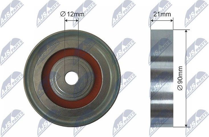 Направляющий (ведущий) ролик приводного поликлинового ремня NTY. Артикул RNK-TY-028