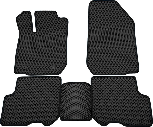 Коврики Rezkon EVA для салона Renault Sandero II 2013-2018 Черный кант. Артикул 9029025201