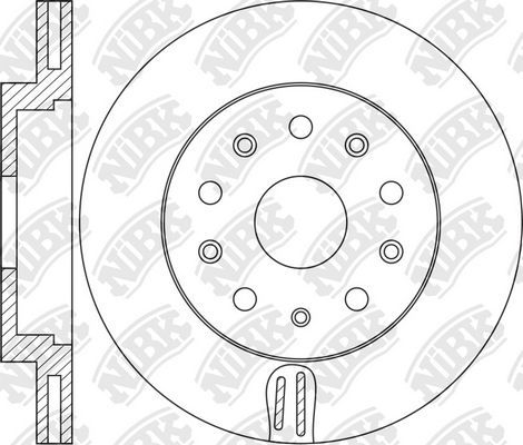 Тормозной диск NiBK передний для Audi Q3 I (8U) 2011-2018. Артикул RN1377