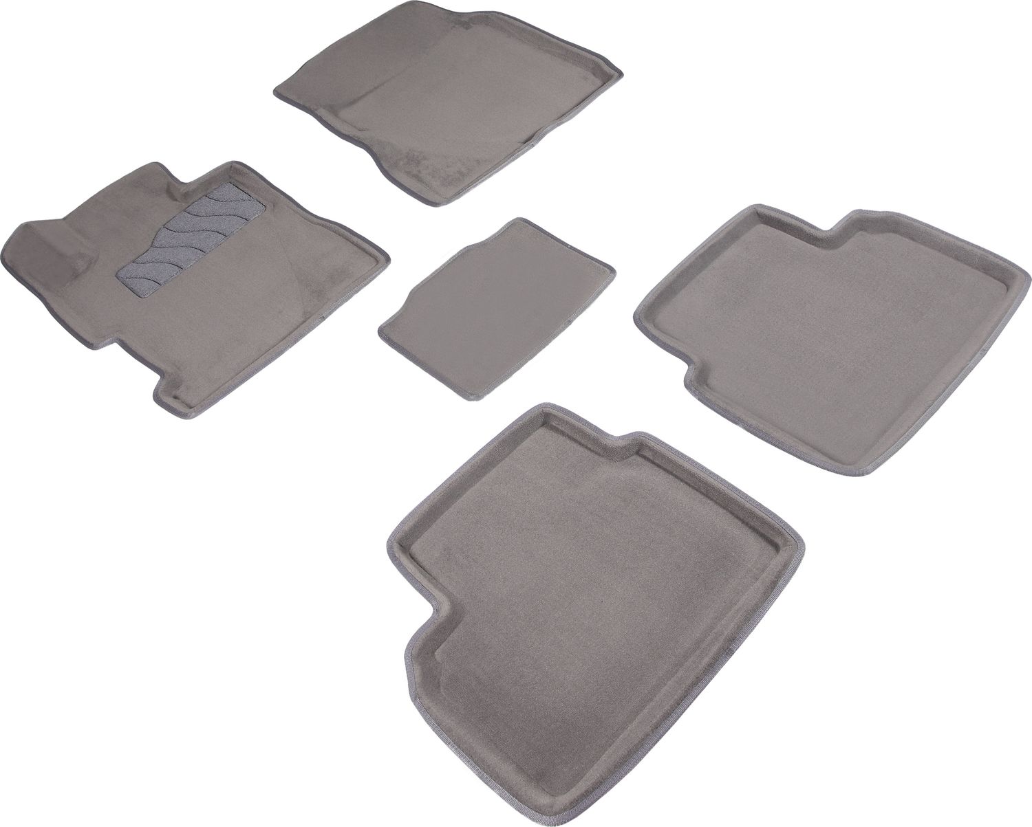 Коврики Seintex 3D ворсовые для салона Honda Civic седан 2006-2011 СЕРЫЕ. Артикул 71719