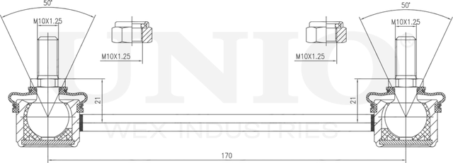 Тяга/стойка стабилизатора (Unio). Артикул SSP-50112