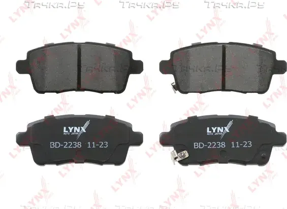 Колодки тормозные задние (Lynxauto). Артикул BD2238