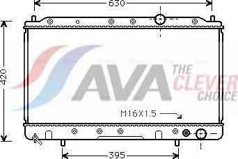 Радиатор охлаждения двигателя AVA для Mitsubishi Eclipse I 1989-1995. Артикул MTA2082