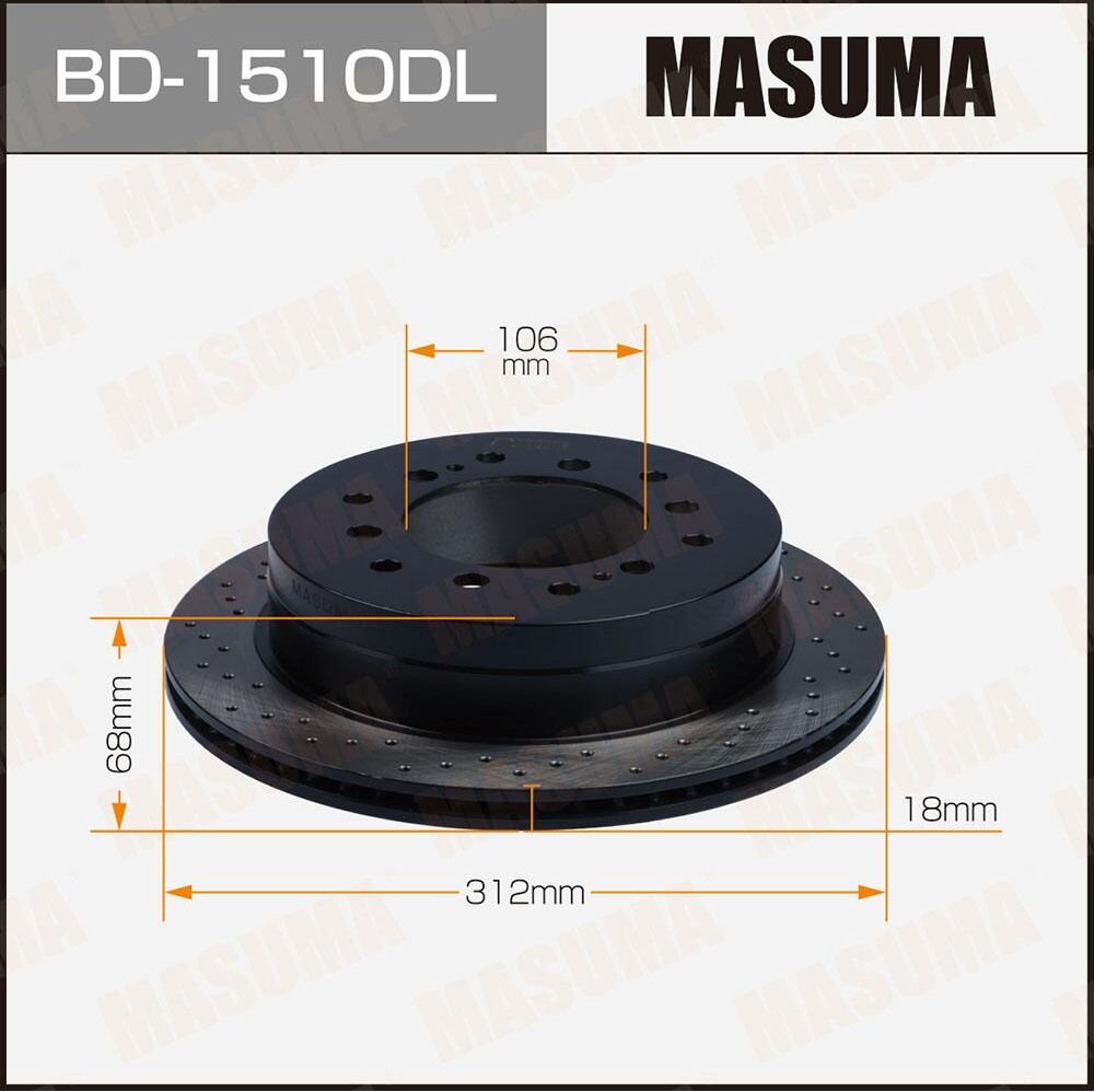 Тормозной диск Masuma. Артикул BD-1510DL