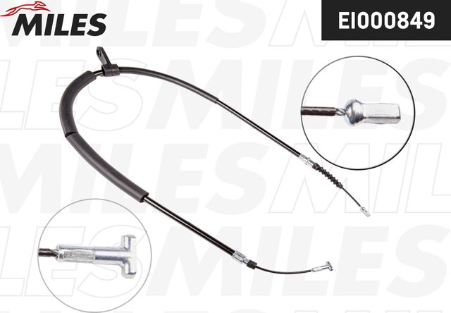 Трос ручника (тросик ручного тормоза) Miles задний правый для Alfa Romeo 156 I 2004-2005. Артикул EI000849