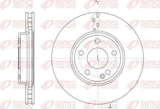 Тормозной диск Remsa. Артикул 61522.10