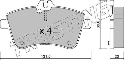 Тормозные колодки Trusting. Артикул 663.0
