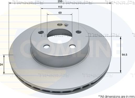 Тормозной диск Comline Comline передний для Mercedes-Benz C-Класс IV (W205, C205) 2014-2026. Артикул ADC5002V