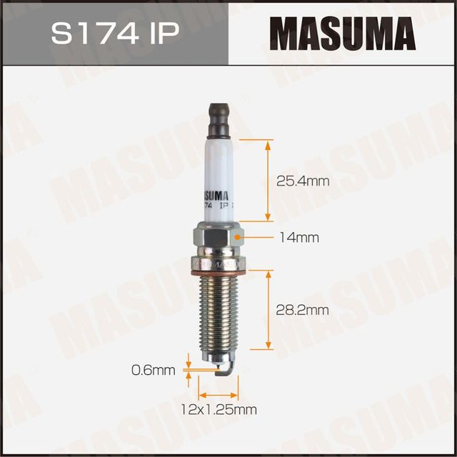 Свеча зажигания MASUMA IRIDIUM+PLATINUM (SILZKAR8G7Y). Артикул S174IP