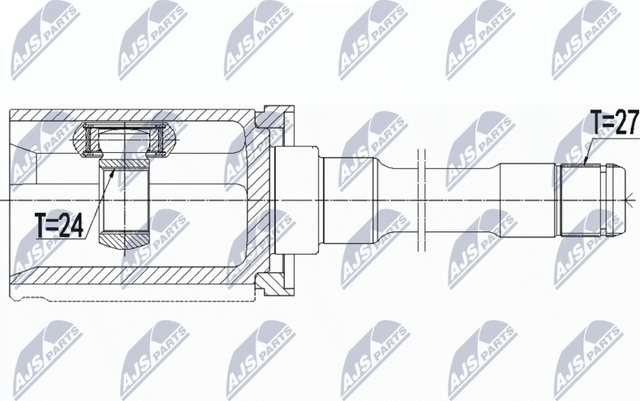 Шрус внутренний (граната) NTY передний правый для BMW X1 I (E84) 2009-2015. Артикул NPW-BM-080