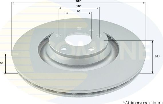 Тормозной диск Comline COATED. Артикул ADC1490V