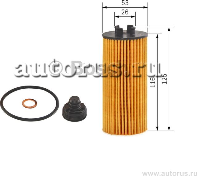 Масляный фильтр Bosch для MINI Cabrio III (F57) 2015-2019. Артикул F 026 407 204