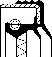Сальник Corteco (АСМ (полиакриловый каучук)). Артикул 12019597B