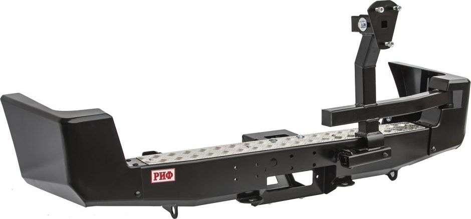 Бампер силовой РИФ задний с площадкой под лебедку и калиткой стандарт для УАЗ Patriot 2005-2014. Артикул RIF060-21230