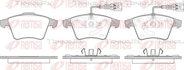 Тормозные колодки Remsa передние для Porsche Cayenne I (955) 2007-2010. Артикул 1045.22
