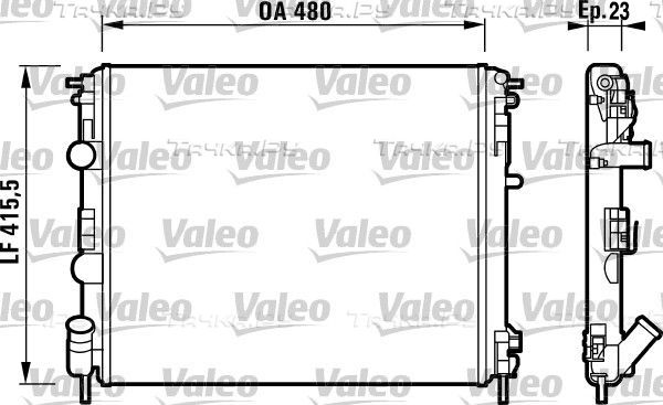 Радиатор охлаждения двигателя Valeo (алюминий). Артикул 732721