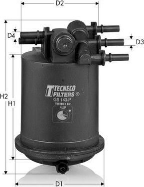 Топливный фильтр  Tecneco Filters для Renault Master II 2000-2010. Артикул GS143P