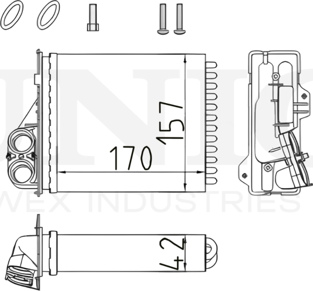 Радиатор отопителя (Unio). Артикул RAD-20002